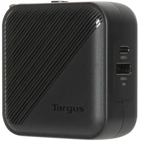Cargador Targus APA803GL GaN 65 W USB-A + USB-C - Negro