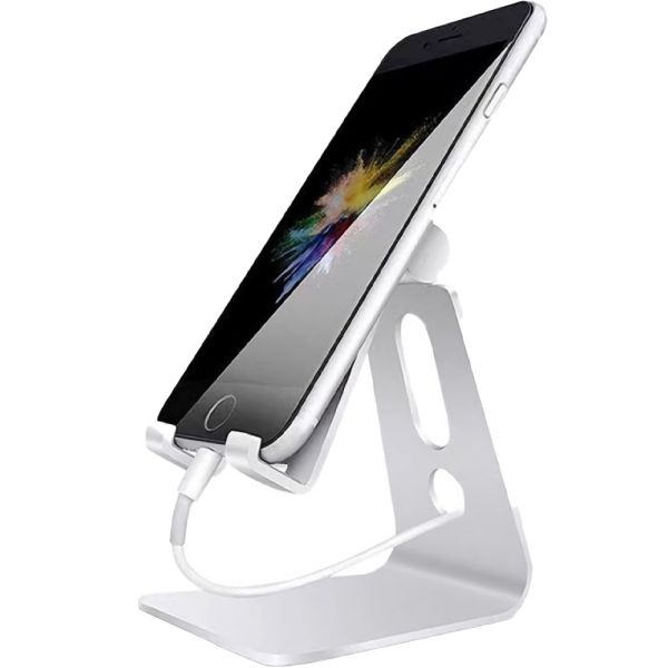 Soporte de Celular Quanta QTSCM10 para Mesa - Plata