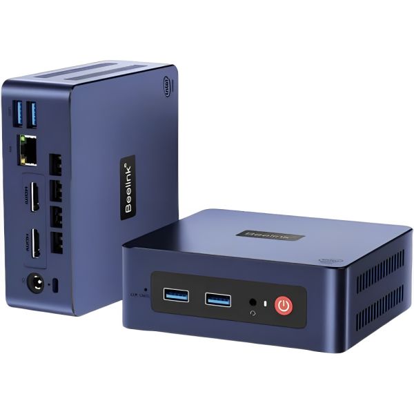 Mini Computadora de Escritorio Beelink Mini S Intel Celeron N5095 8 GB DDR4 256 GB SSD - Azul