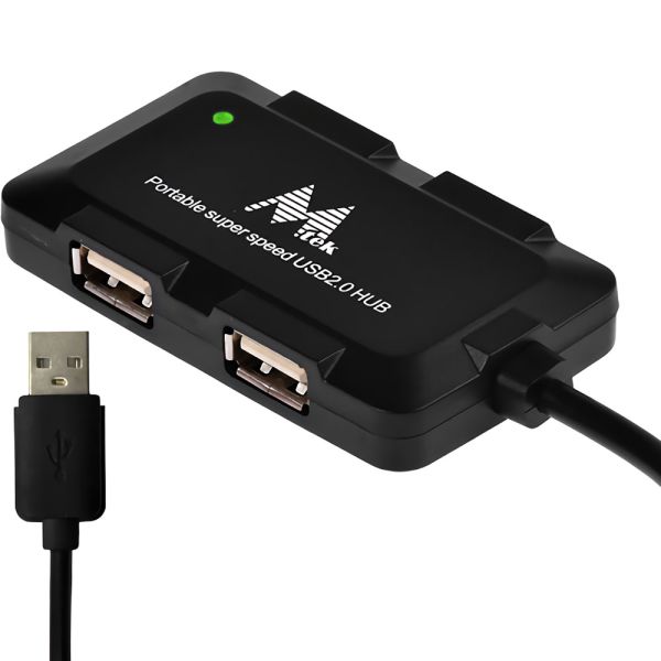 Hub Mtek HB-8102B 4 Puertos USB - Negro