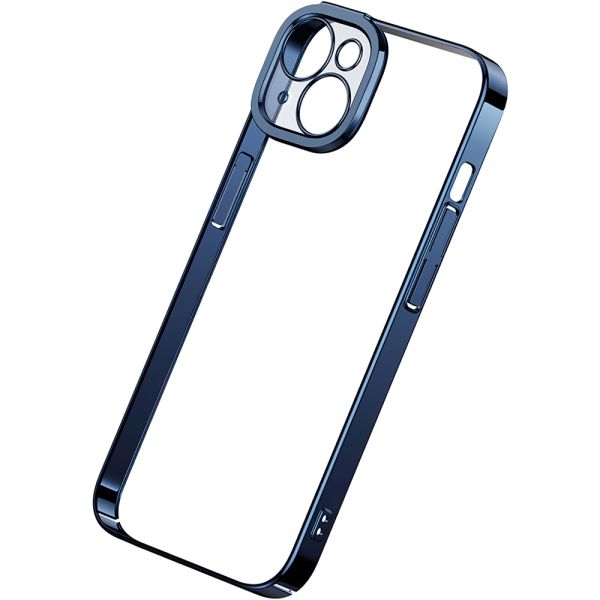 Estuche Protector + Protector de Pantalla Baseus Glitter Series para iPhone 14 Plus - Azul Marino/Transparente (ARMC021403)