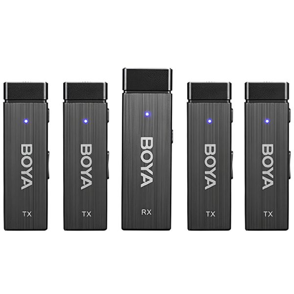 Sistema de Micrófono Inalámbrico Boya BY-W4 (4TX+1RX) 4 Canales para Cámara - Negro