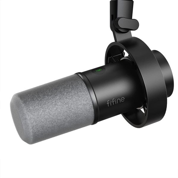 Micrófono Fifine K688 Amplitank MV7-SM7B USB/XLR - Negro