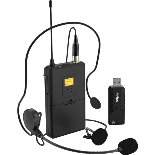 Micrófono Lapella Inalámbrico Fifine K031B USB - Negro