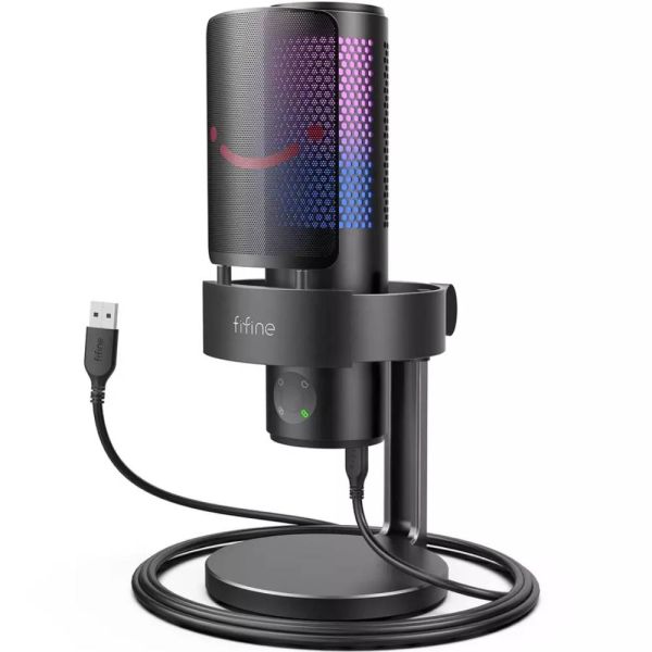 Micrófono Fifine A9 RGB USB - Negro