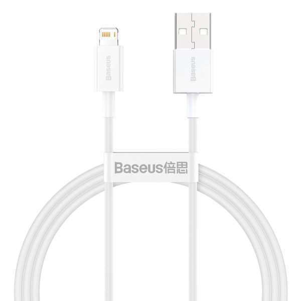 Cable USB-A A Lightning Baseus Superior - Blanco 1 metro (CALYS-A02)