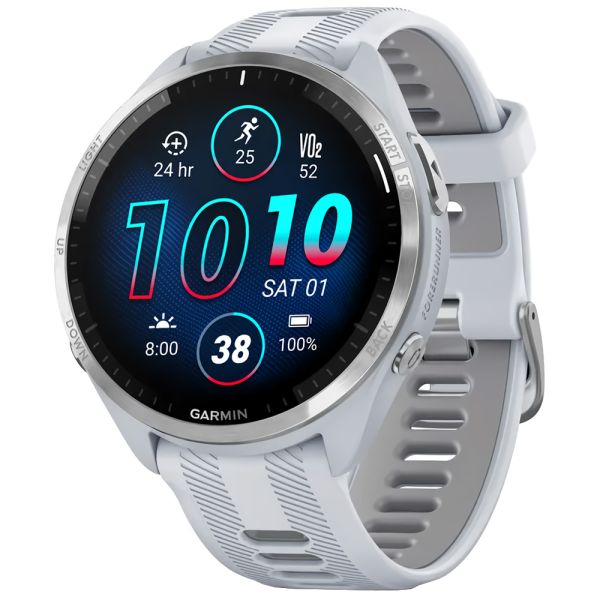 Reloj Smartwatch Garmin Forerunner 965 - Whitestone/Powder Gray (010-02809-01)
