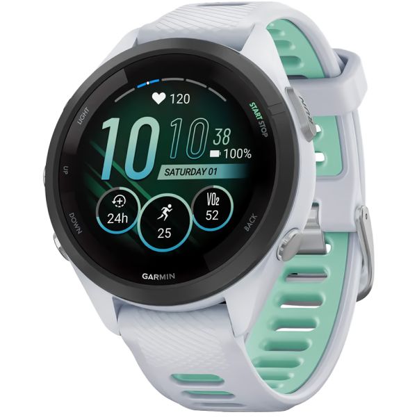 Reloj Smartwatch Garmin Forerunner 265S - Whitestone/Neo Tropic (010-02810-04)