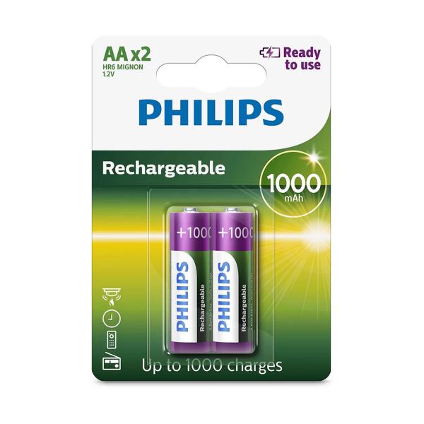 Pila Recargable Philips R6B2RTU10/97 AA - 2 unidades