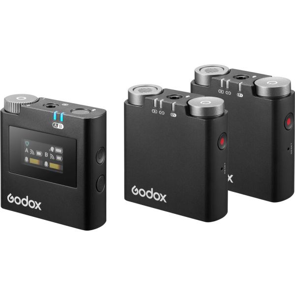 Sistema de Micrófono Godox Virso S M2 Inalámbrico (2TX+1RX) para Cámara Sony
