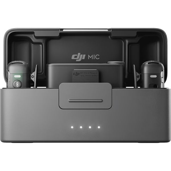 Micrófono Inalámbrico DJI (2TX+1RX) + Case de carga (FCC) - Negro