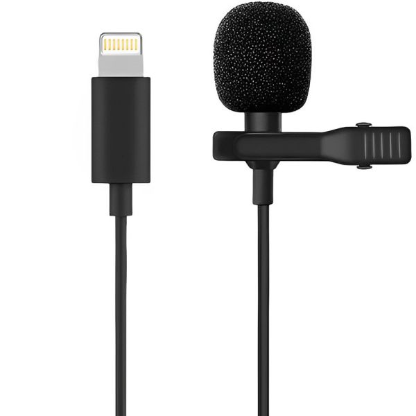 Micrófono de Solapa Satellite A-FONE34L Lightning - Negro