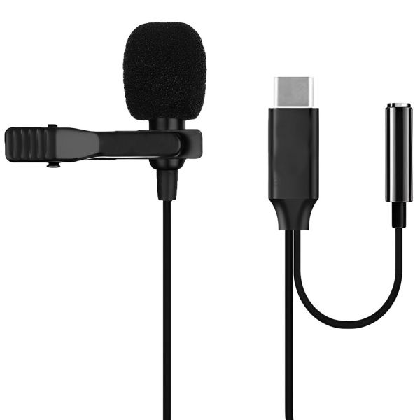 Micrófono de Solapa Satellite A-FONE3C USB-C - Negro