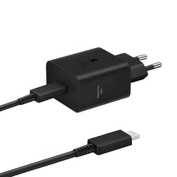 Cargador Samsung USB-C EP-T4511XBEGWW 45 W - Negro + Cable USB-C 1.8 metros
