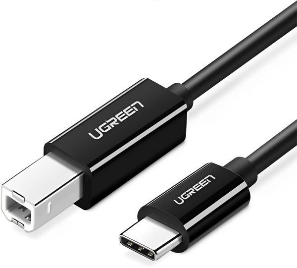 Cable para Impresora Ugreen USB-C a USB-B 2.0 50446 - Negro 2 metros