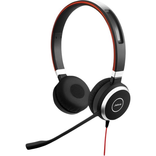 Auricular Jabra Evolve 40 Duo MS Mono USB 3.5mm - Negro/Rojo