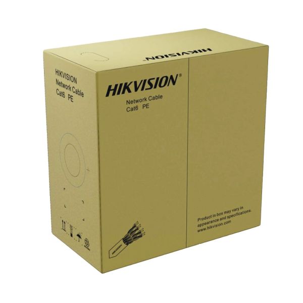 Cable de Red UTP Hikvision Cat6 100% Cobre Capa Simple - Negro 305 metros (DS-1LN6OUTPE)