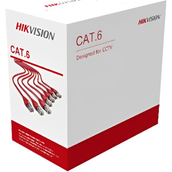 Cable de Red UTP Hikvision Cat6 100% Cobre Capa Simple - Naranja 305 metros (DS-1LN6UTC0)