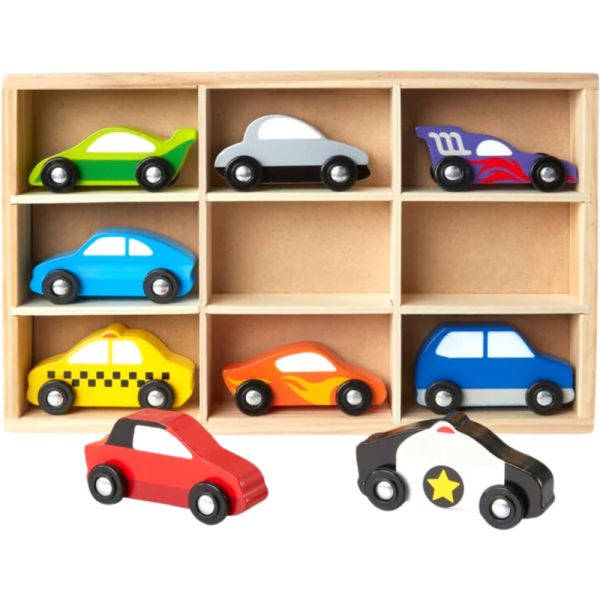 Set de Autos de Madera Melissa & Doug 3178 - 9 piezas