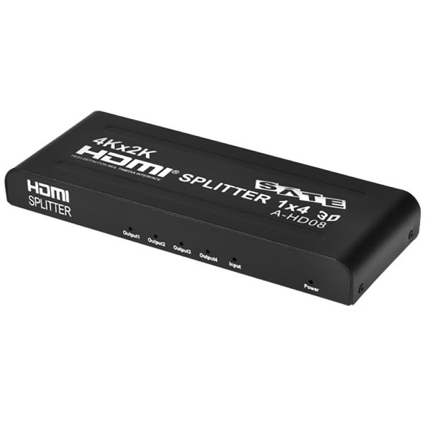 HDMI Splitter Satellite 4K A-HD08 4 en 1 - Negro