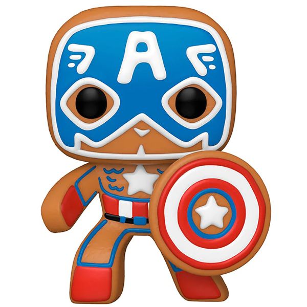 Muñeco Funko Pop Marvel Holiday Pan de Jengibre Capitán América 933