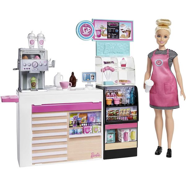 Muñeca Mattel Barbie con Set de Cafetería GMW03