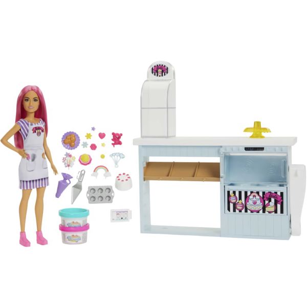 Muñeca Mattel Barbie con Set de Repostería para Decorar HGB73