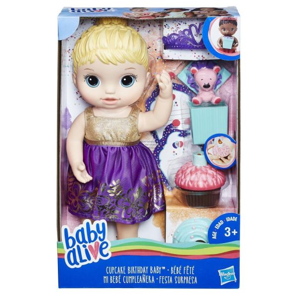 Muñeca Baby Alive Mi bebé cumpleañera (Rubia) Hasbro E0596