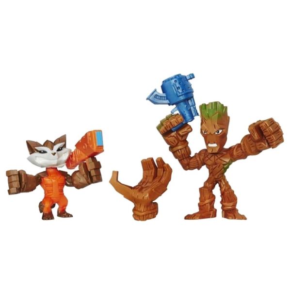 Muñeco Marvel Groot vs. Rocket Racoon Hasbro B7487