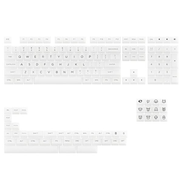 Juego de Teclas Akko Keycap V2 - Clear White 155 piezas