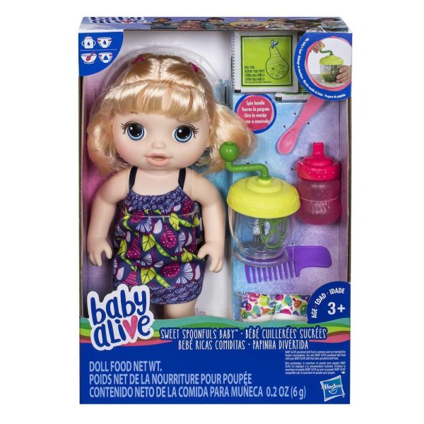 Muñeca bebé Baby Alive Ricas comiditas (Rubia) Hasbro E0586