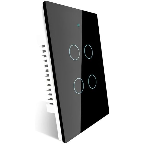 Interruptor de Luz Inteligente Moes ZS-US4 ZigBee 4 Botones - Negro
