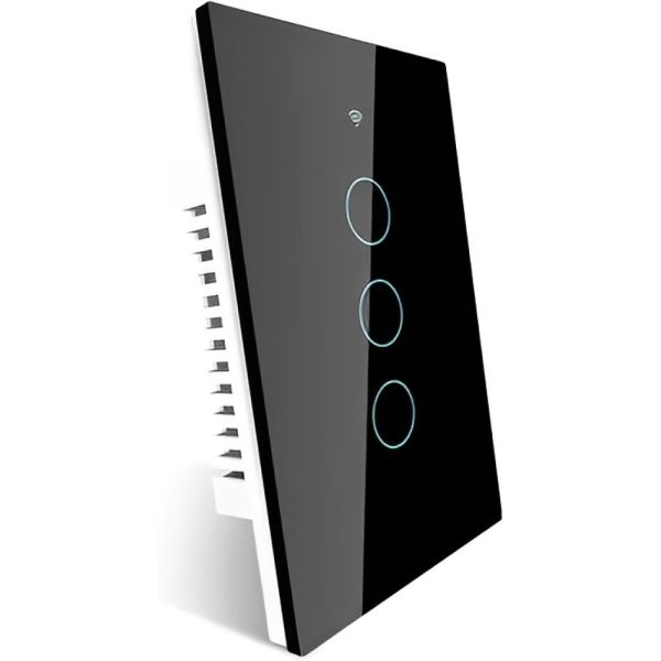 Interruptor de Luz Inteligente Moes ZS-US3 ZigBee 3 Botones - Negro