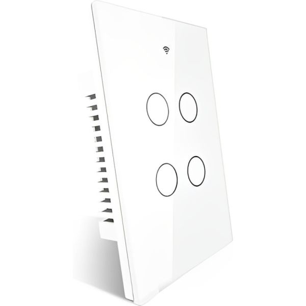 Interruptor de Luz Inteligente Moes WRS-US4 Wifi 4 Botones - Blanco