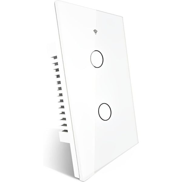 Interruptor de Luz Inteligente Moes WRS-US2-L Wifi + RF 2 Botones - Blanco