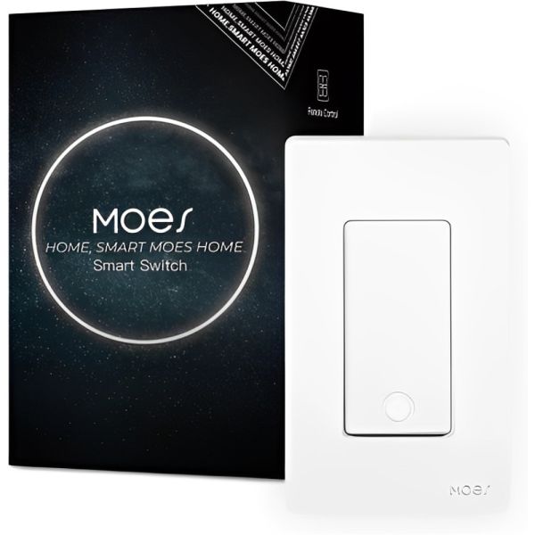 Interruptor de Luz Inteligente Moes WS-SR-US-T-WH Wifi 1 Botón - Blanco