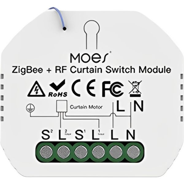 Interruptor Inteligente para Cortina Eléctrica Moes MS-108ZR ZigBee Wifi