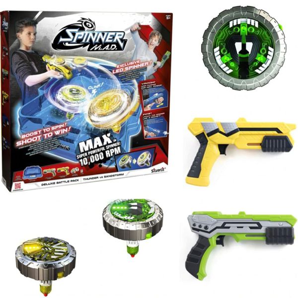 Spinner Mad Deluxe con 2 Pistolas 2 Trompos y Arena AMB-ST86331