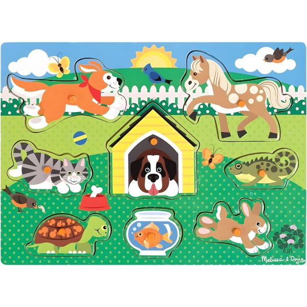 Rompecabezas de Encastre Melissa & Doug 9053 Mascotas - 8 piezas