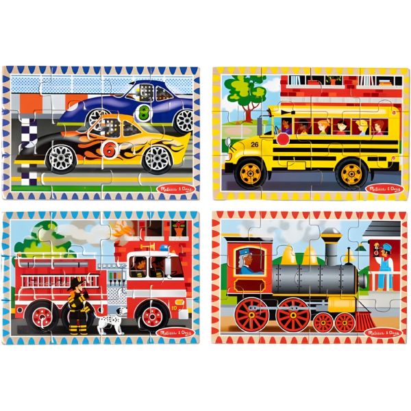 Rompecabezas Melissa & Doug 3794 Vehículos 4 en 1