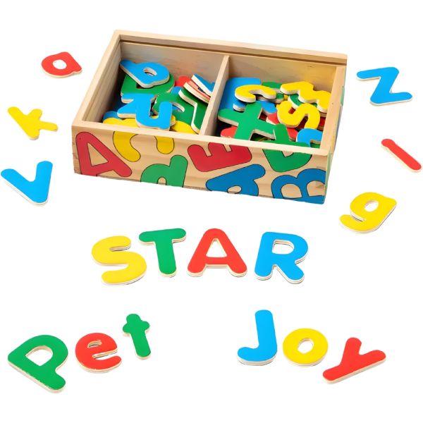 Letras Magnéticas de Madera Melissa & Doug 0448 en Caja - 52 piezas