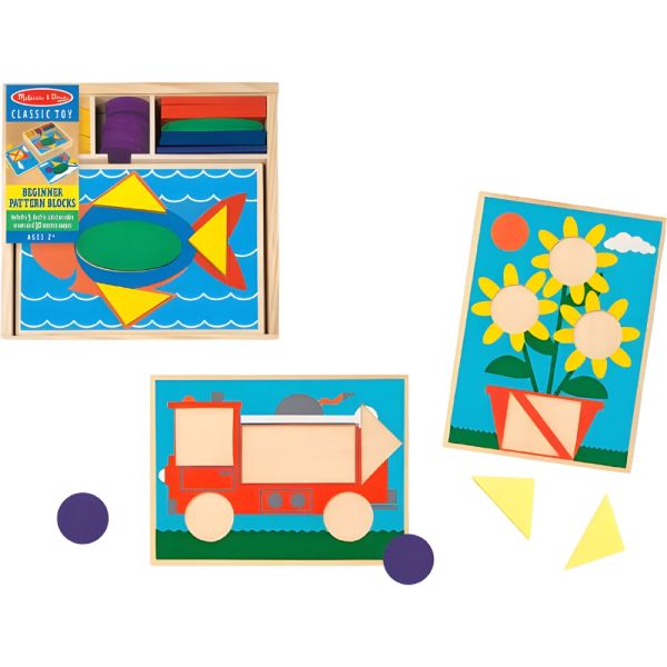 Bloques Geométricos de Madera Melissa & Doug 528 en Caja - 35 piezas