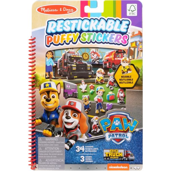 Set de Pegatinas Reutilizables Melissa & Doug 3322 Paw Patrol - 34 piezas