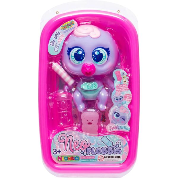 Muñeco Distroller NeoFlobbis Flobbeti - Lila 11 piezas