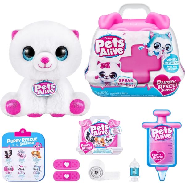 Perro de Peluche Sorpresa Zuru Pets Alive Pet Shop Surprise Serie 3 Puppy Rescue