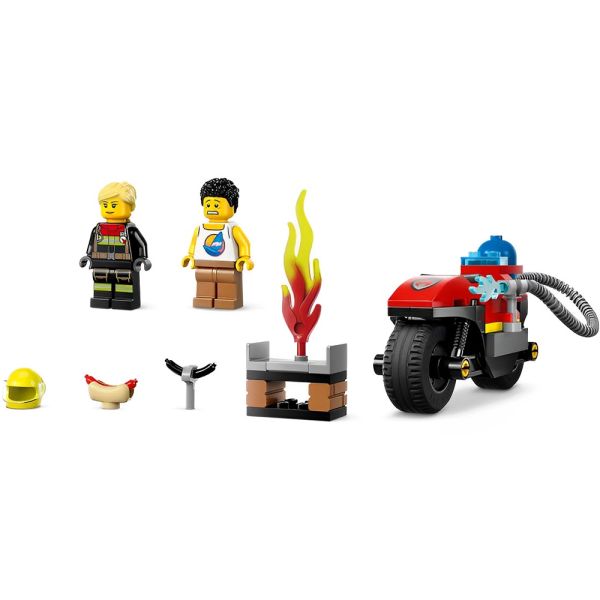 Moto de Rescate de Bomberos LEGO City 60410 - 57 piezas