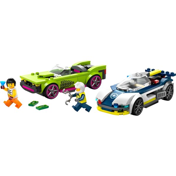Auto de Policía y Potente Auto Deportivo LEGO City Police 60415 - 213 piezas
