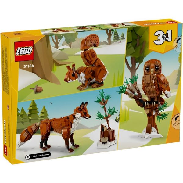 Animales del Bosque: Zorro Rojo LEGO Creator 31154 3 en 1 - 667 piezas