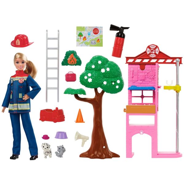 Muñeca Mattel Barbie Carreras Bombera al Rescate (HRG55)