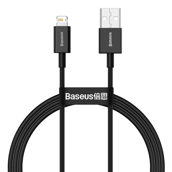 Cable USB-A a Ligthning Baseus Superior - Negro 1 metro (CALYS-A01)